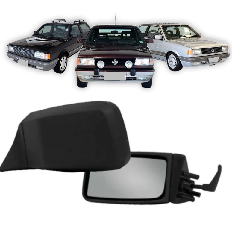 Retrovisor Gol Parati Voyage Saveiro 87/94 C/Controle - Quadrado Unidade ou Par