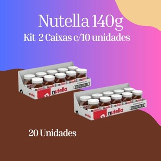Kit 2 Caixas Creme de avelã Nutella 140g - 20 Unid.