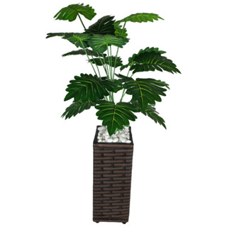 Planta Artificial Bananinha + Vaso Grande Decoração 3D A Pronta Entrega