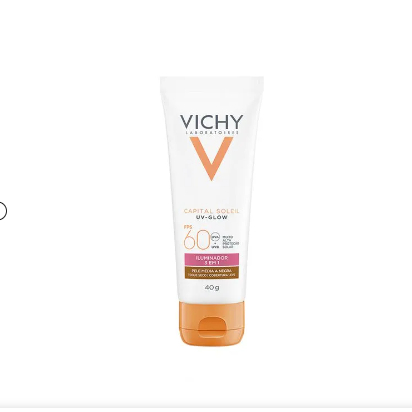 Protetor Solar Facial FPS 60 Vichy Capital Soleil UV-Glow Média a Negra 40 g