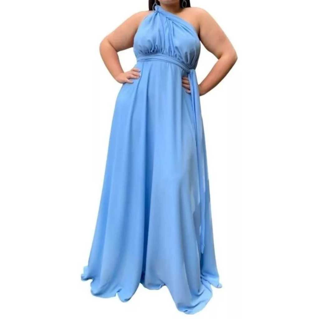 Vestido de Casamento PLUS SIZE Multiforma G1 Ao G4 Longo Saia Godê Festa/Madrinha/Formatura