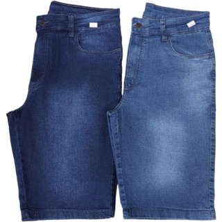 bermuda jeans masculina c/ elastano cód813/814