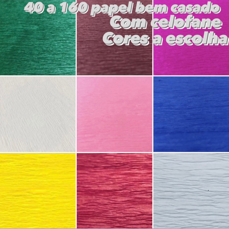 KIT PAPEL PARA BEM CASADO CORES + CELOFANE//