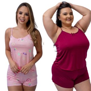 Pijama feminino - Baby Doll - Pijama Plus Size - Baby doll Plus size Feminino Adulto