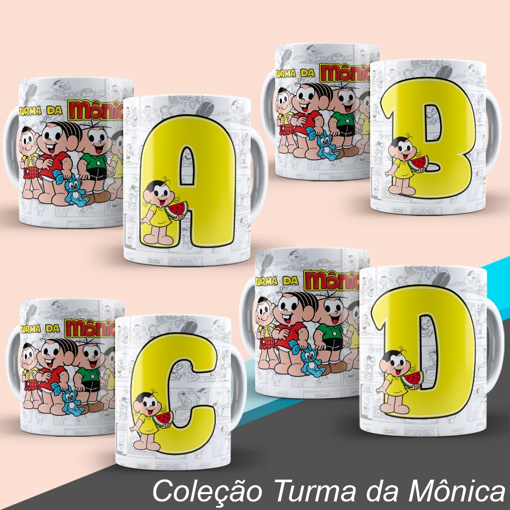 Caneca Turma Da Mônica Magali Alfabeto Personalizada 04