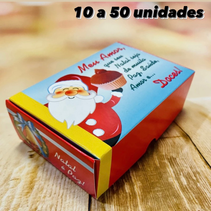 10~50 Caixas Para 6 Doces Natal presente natal 12X8X4 Cód 2018 (Natal Ideia) OFF (CHOCO)