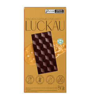 Barra Chocolate 70% Caramelo Salgado SEM GLÚTEN SEM LACTOSE SEM AÇÚCAR - 75g