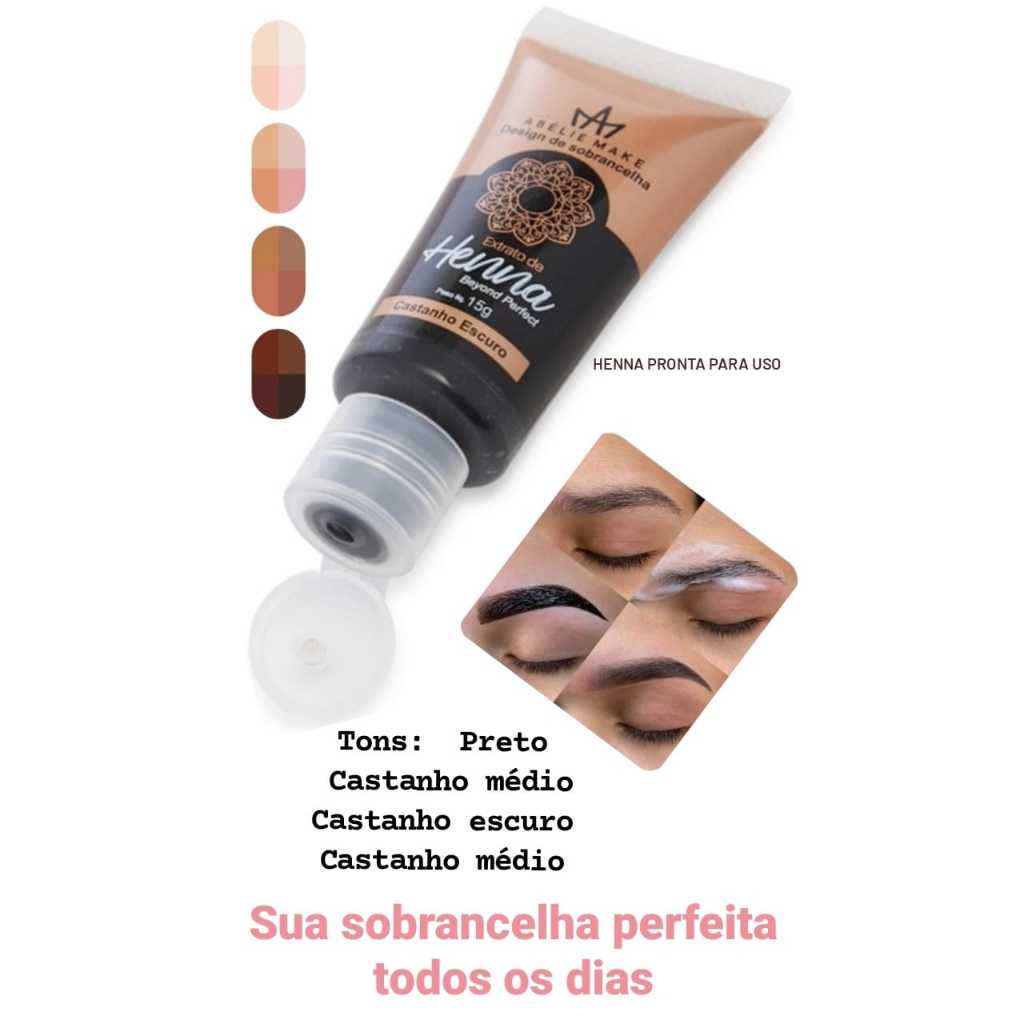 Henna para sobrancelha - BIO INOVE - 15g PRONTA PARA USO