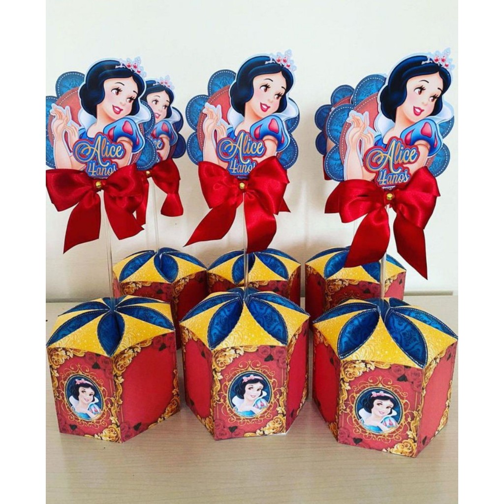 Centro de mesa branca de neve | Enfeite de mesa branca de neve | branca de neve | lembrancinha branca de nev