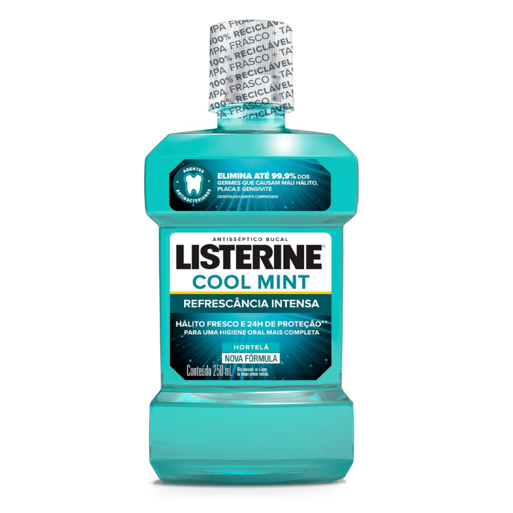 Enxaguante Bucal Listerine Cool Mint Refrescância Intensa 250ml