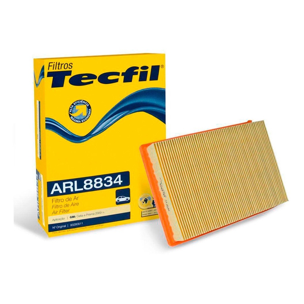 Filtro De Ar Do Motor Gm Celta, Prisma - Tecfil Arl8834 em Oferta na Shopee