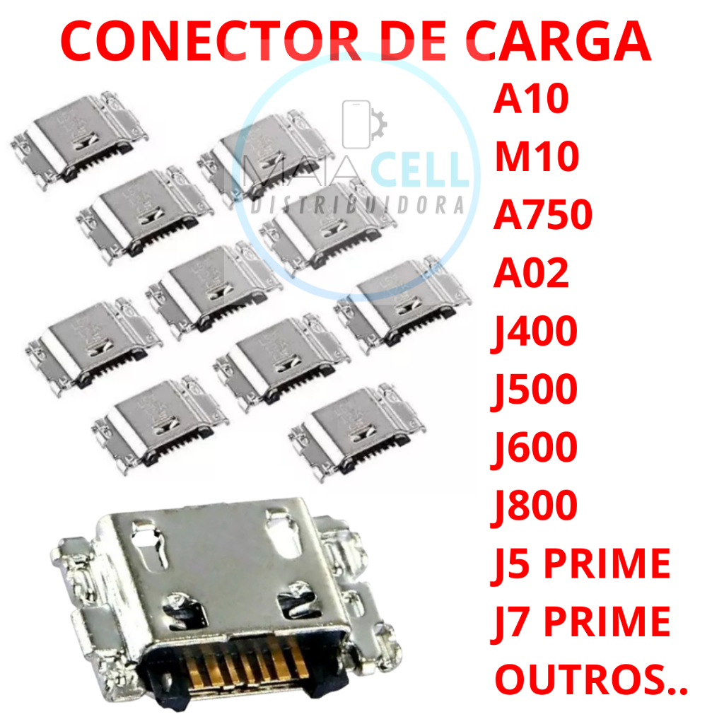 kit até 50 peças conector de carga v8 micro usb manutenção celular a10 m10 a02 a750 j4 j5 j6 j7 j500 j600 g570 j810 us