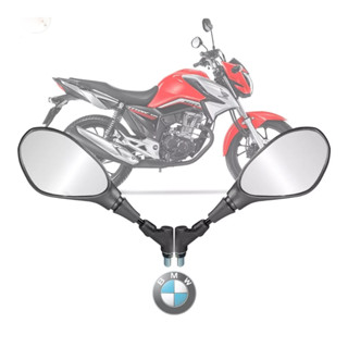 Retrovisor Espelho Bmw Giro 360 Haste Curta Honda Titan Fan