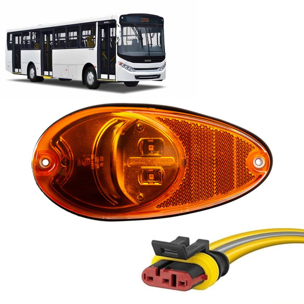 Lanterna Seta Pisca Lateral Ônibus Apache Vip Neobus Tander Led 24 Vts