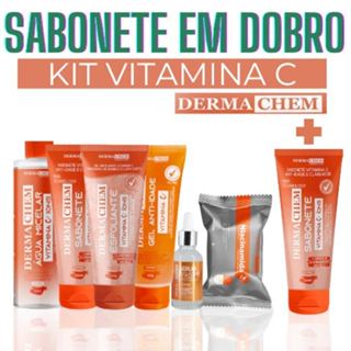 Kit Skin care Vitamina C com Sabonete em Dobro - Dermachem