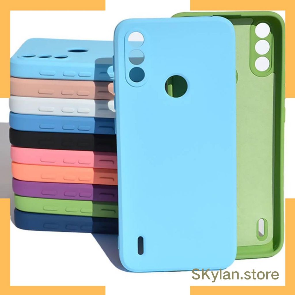 Capa case Aveludado Soft TPU Liquid Silicone Motorola moto E7/E7Plus/E7Power/E20/E40/Edge20