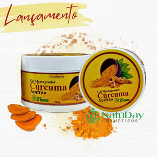 Gel Massageador Cúrcuma Açafrão 250g Nutribelle (Ação Anti-Inflamatória)