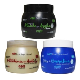Cronograma Capilar kit com 3 máscara tratamento eaê cosmeticos