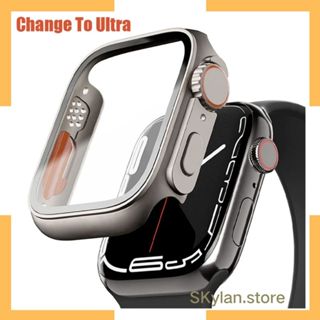 Capa bumper vidro protetor de tela Compativel apple watch 45 44 41 40 Mudança Ultra Iwatch Serio 8 49 MM