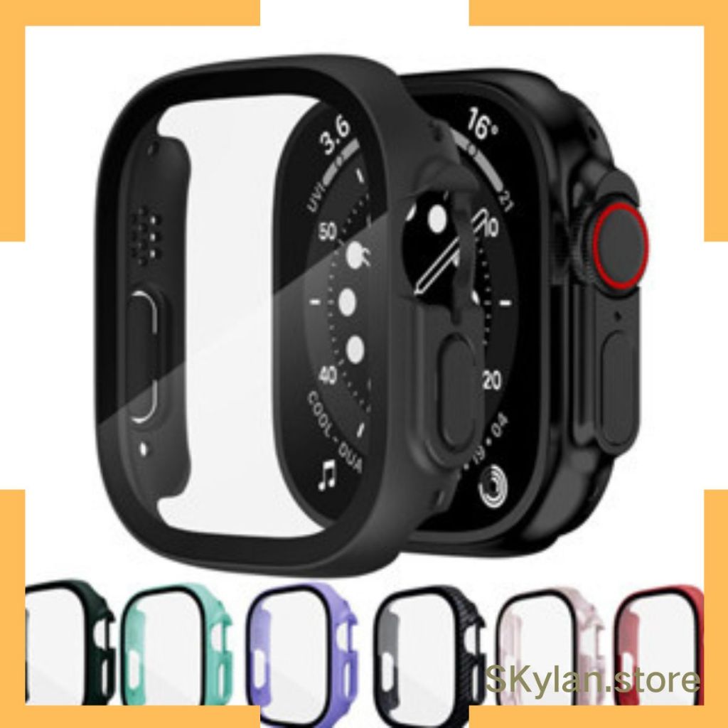 Capa Bumper com Pelicula Vidro Protetor tela Compativel Apple Watch 8 Ultra 49mm PORFAVOR LEIA A DESCRIÇAO