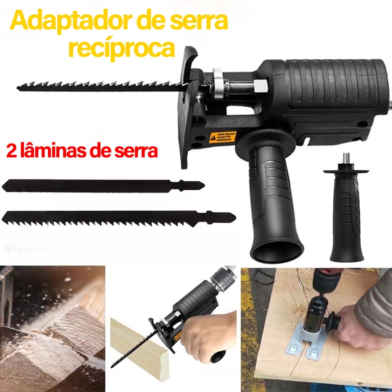 Adaptador Serra Sabre Tico Tico Para Furadeira E Parafusadeira-Cabeça de conversão de broca elétrica