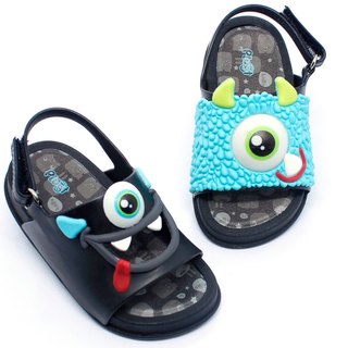 Sandália Infantil Plugt Menino Confortável Divertido Monstros Preto Azul em Oferta na Shopee