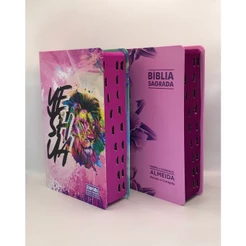 Kit 2 Bíblias Sagrada Tamanho Grande Capa Dura Com Harpa Palavras de Jesus em Vermelho (Kit 30)