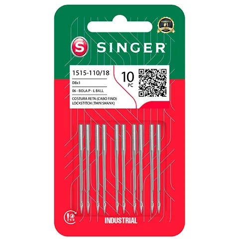Agulha de Máquina Singer Cabo Fino 1515 - Blister 10 Un em Oferta na Shopee