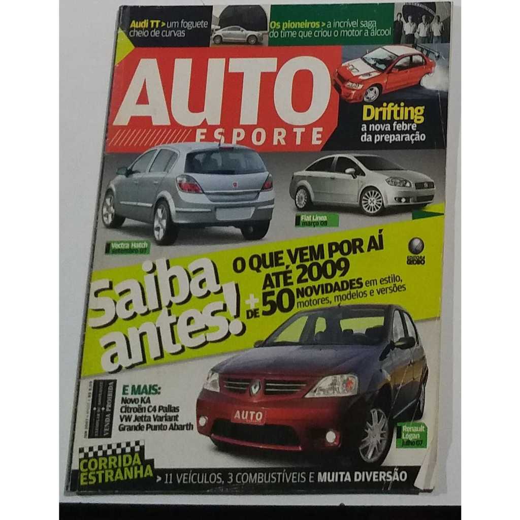 Revista Auto Esporte JUNHO de 2007 Edição n° 505 – Fiat Linea. GM Vectra GT.