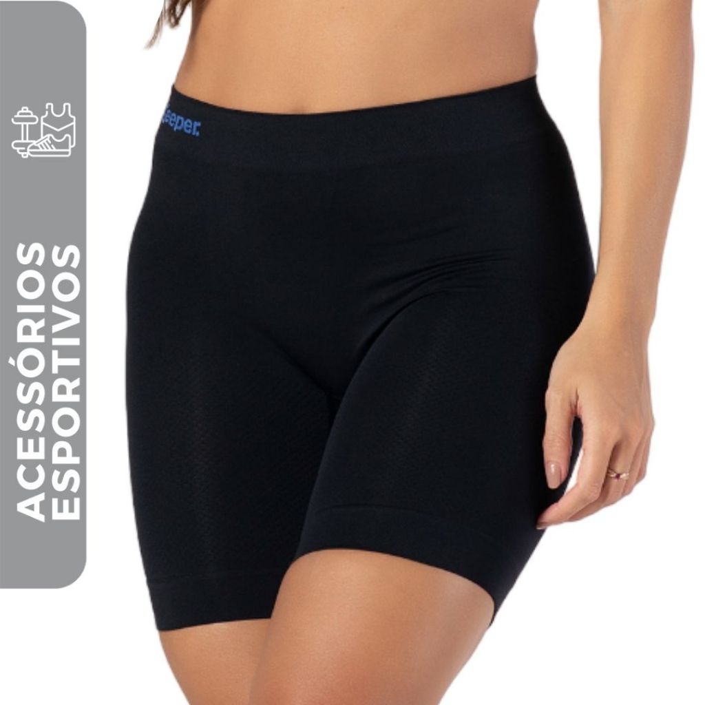 Bermuda Térmica Short Térmico Esportivo Feminino Sem Costura Anti Assadura Academia Bike