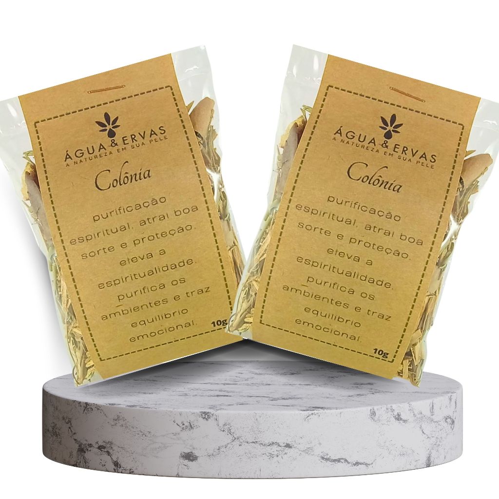 Capim Colonia-Erva Banho Mistica Ritual Defumação Kit Com 2 - Envio Imediato