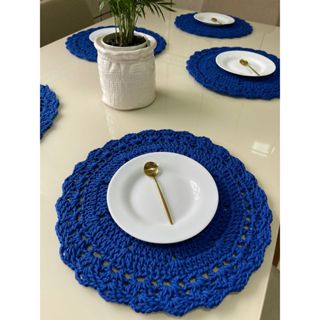 Sousplat Crochê - de 37cm a 39 cm - Feitos Pela Vovó Nilza.