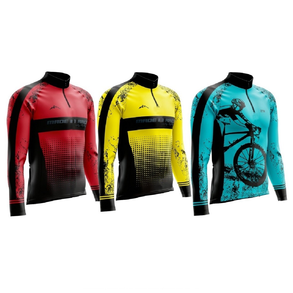 Camiseta de ciclismo para ciclista manga comprida em Oferta na Shopee