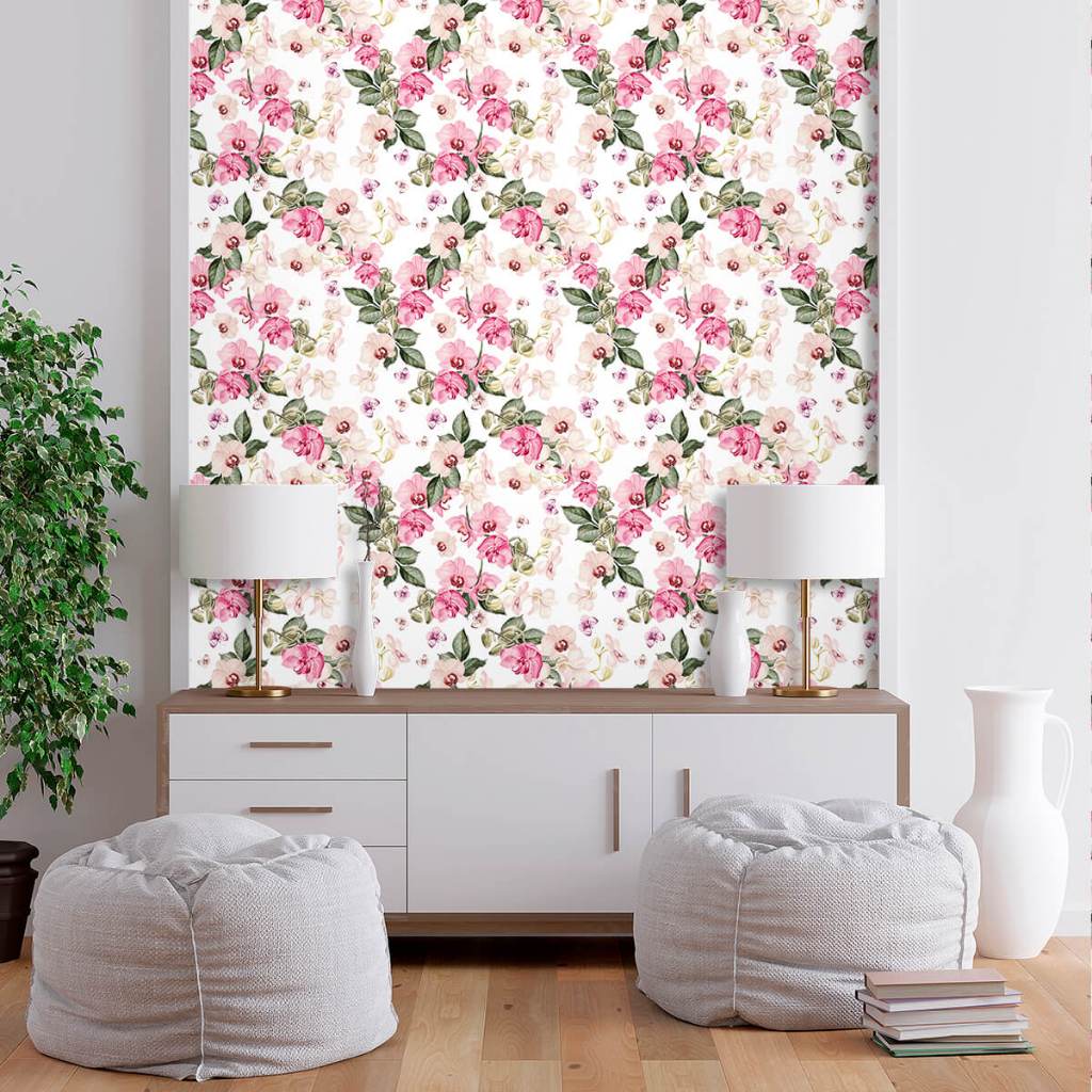 Papel de Parede Personalizado Elegância Floral — imagem 2 de 2