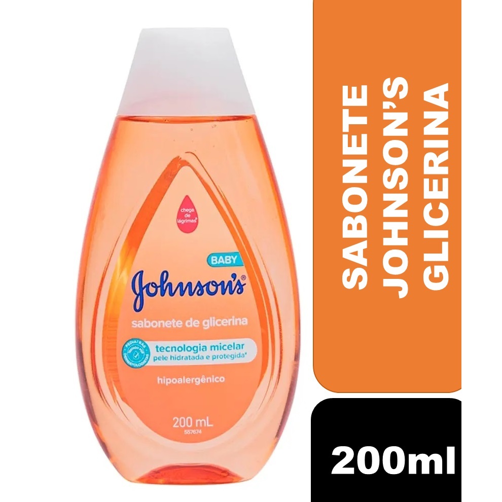 Sabonete Líquido 200ml de Glicerina Da Cabeça aos Pés Johnsons Baby em Oferta na Shopee