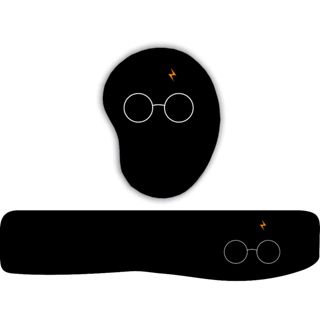 Kit Apoio de Teclado + Mouse Pad com Apoio HARRY Potter Óculos Cicatriz em Oferta na Shopee