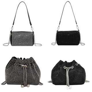 Bolsa Feminina Strass Brilho De Corrente Bolsinha Festas
