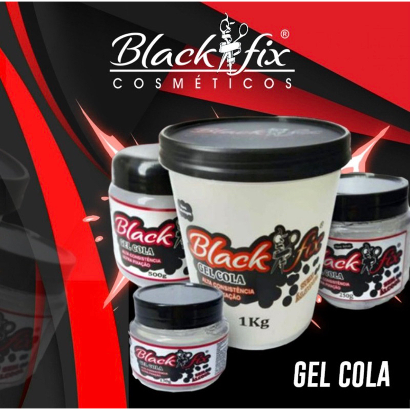 Gel Cola com Tampa Preta e Rosca 1kg - Black Fix