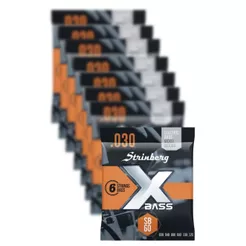 Kit 2 Encordoamento Strinberg Para Contra Baixo SB60 - 6 Cordas