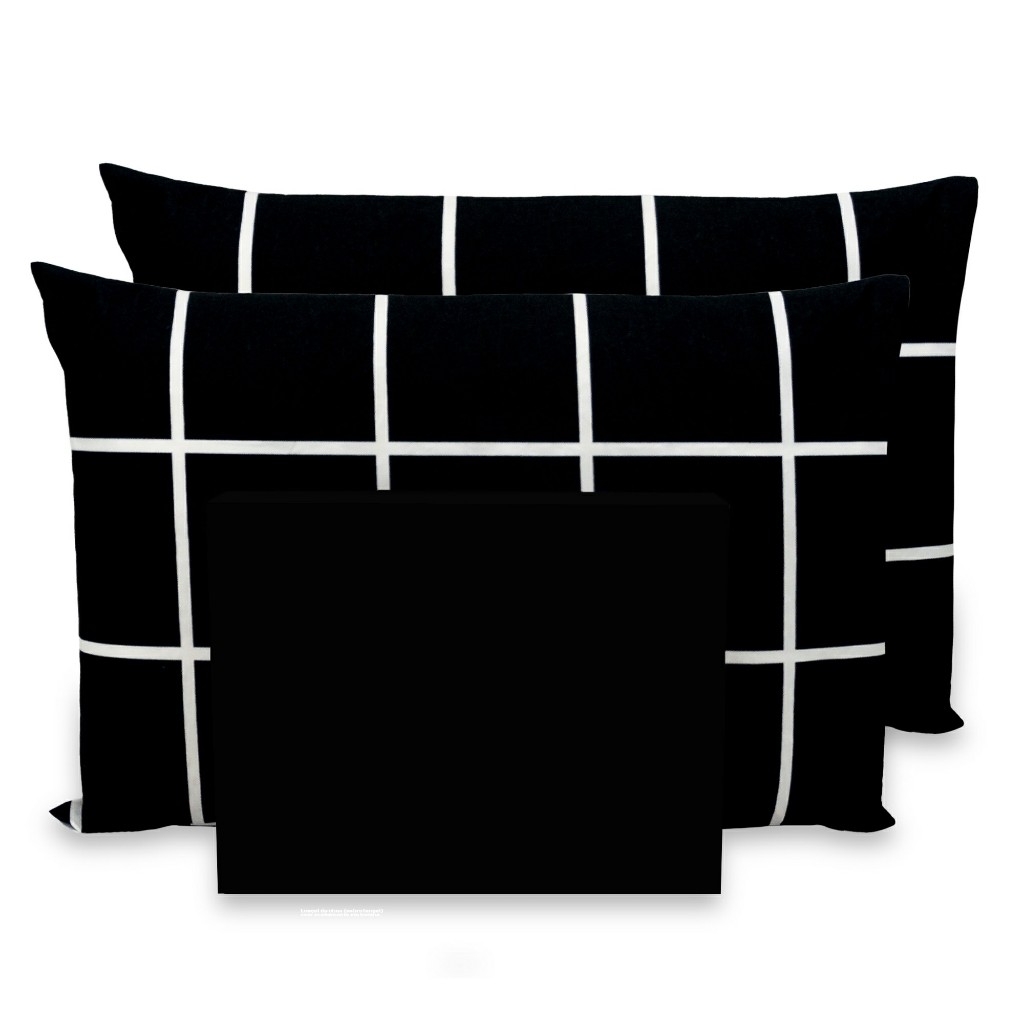 Lençol Casal 3 pçs Percal Flex Estampado 400 Fios Toque Acetinado - 40 CM DE ALTURA