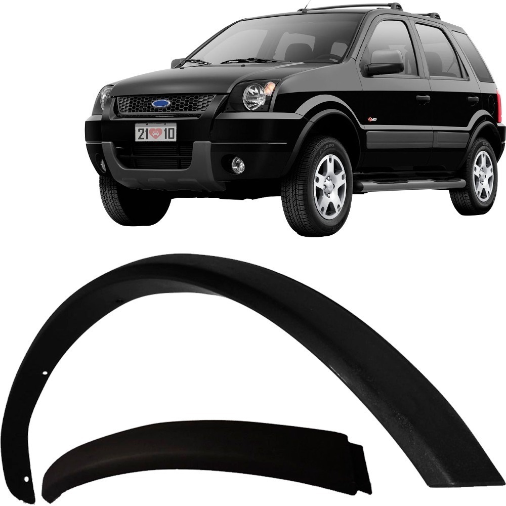 Acabamento (KIT) Para-Lama Dianteiro ECOSPORT 2002/2012 - Com Grampos