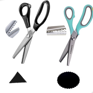 TESOURA ESCALOPE/PICOTAR PROFISSIONAL LANMAX PARA ARTESANATO, ARTE em Oferta na Shopee