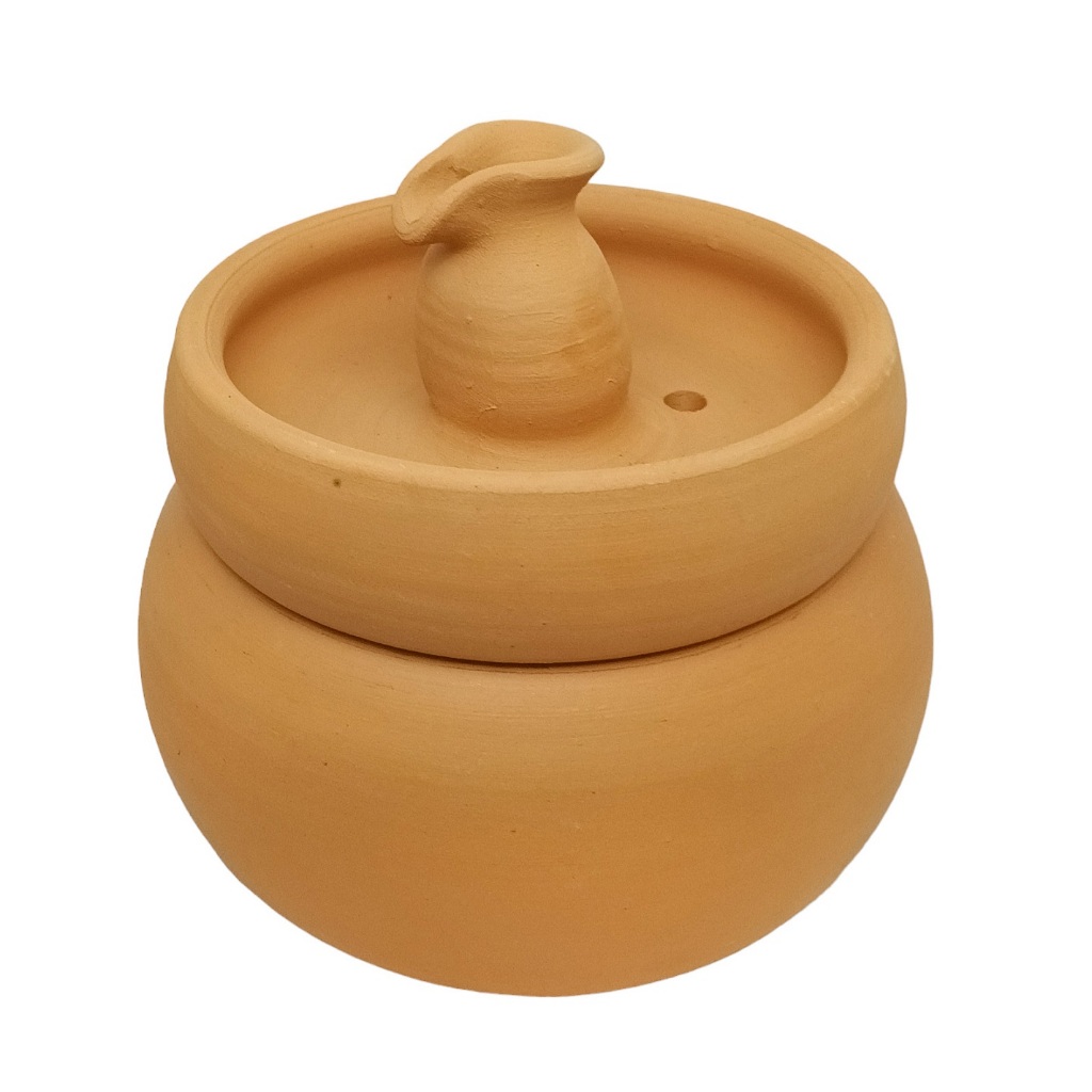 Vaso De Barro Para Fonte de Água Decoração Gato Bacia Jarrinho