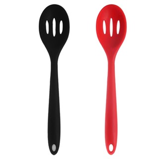 Colher Vazada De Silicone Utensílio De Cozinha 27cm
