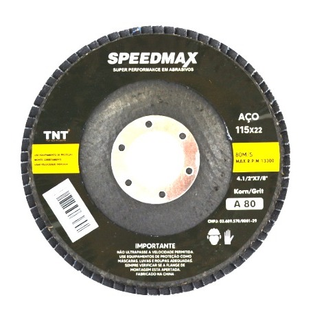 Disco De Lixa Flap, Kit C/100pçs, 4.1/2, Grão (40/60/80/120) para Lixadeira e Es