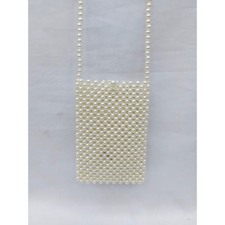 Bolsa Vertical para Celular de Pérolas em Oferta na Shopee