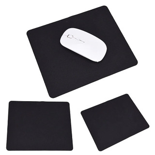 Mousepad Preto Liso Grande Profissional de Precisão 27 x 23 cm com base Emborrachada GA-81