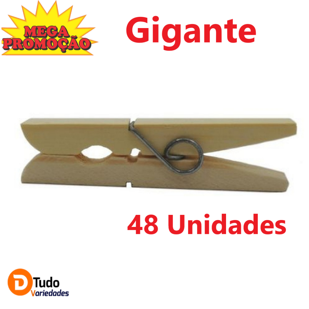 Prendedor de Roupas,Gigante 48  Unidades