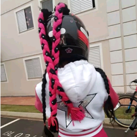 Par Trança De Capacete Moto Rosa Removível PERSONALIZADO Velcro