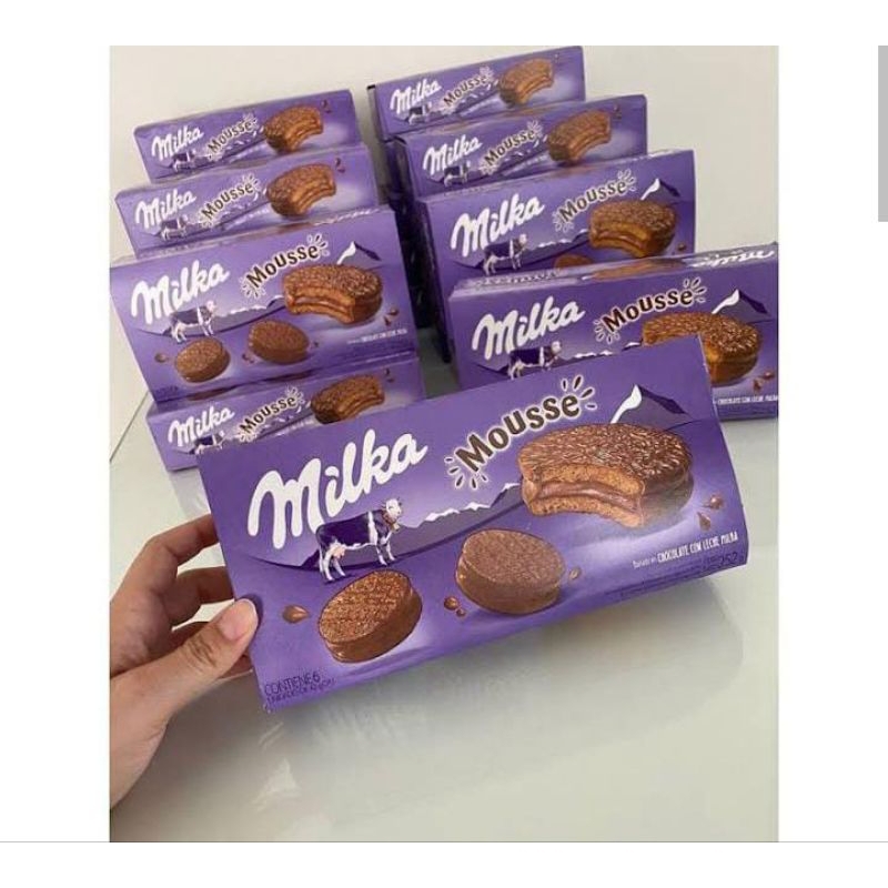 Caixa Alfajor Milka Mousse Chocolate importado Argentino delicioso chocolate